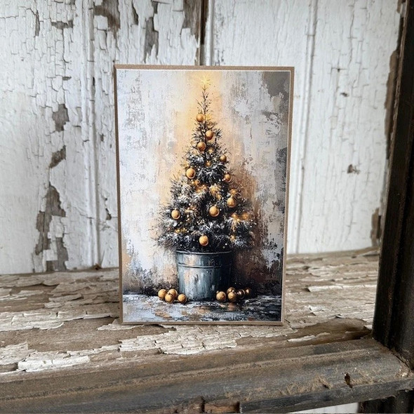 Golden Christmas Tree Block