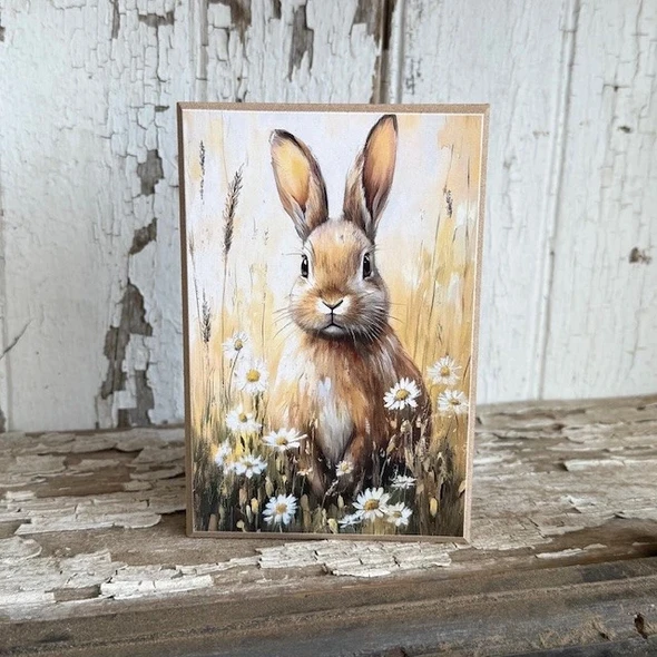Bunny in Daisies Block