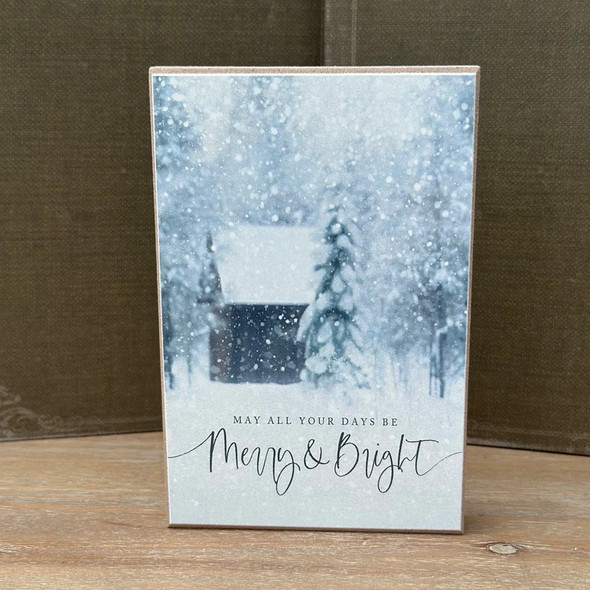 Merry & Bright Cabin Block