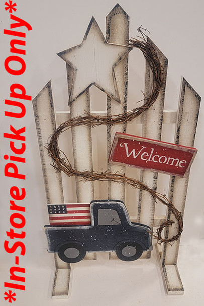 Patriotic Truck Picket Fence