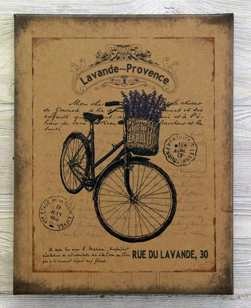 11X14 LAVENDER BIKE