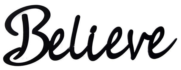 BELIEVE WORD CUT-OUT