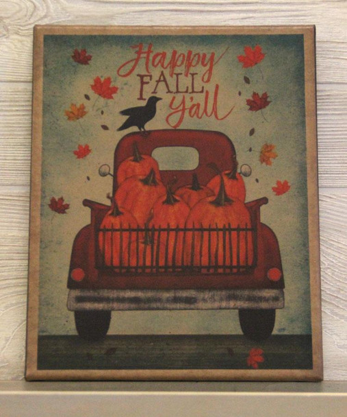 8X10 FALL RED TRUCK