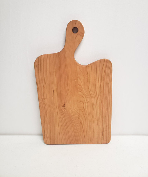 Charcuterie Board Curved Handle Cherry