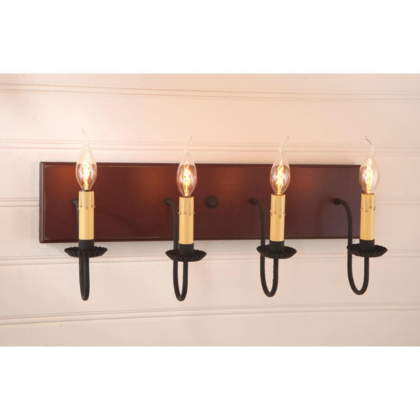 4 ARM VANITY LIGHT STURBRIDGE RED