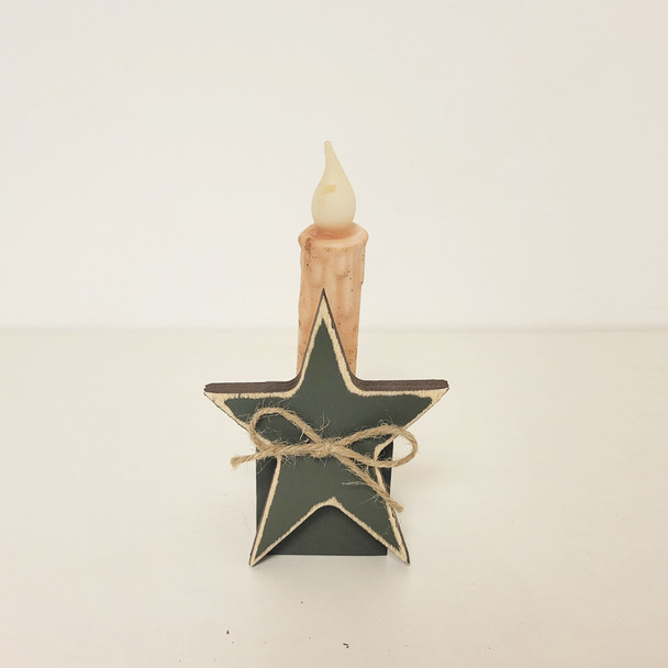 Star Candle Block- Sage