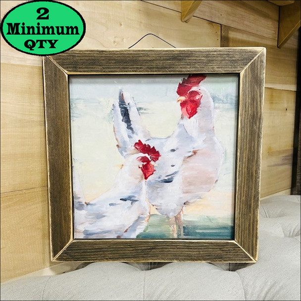 Im-peck-able Chickens 12x12