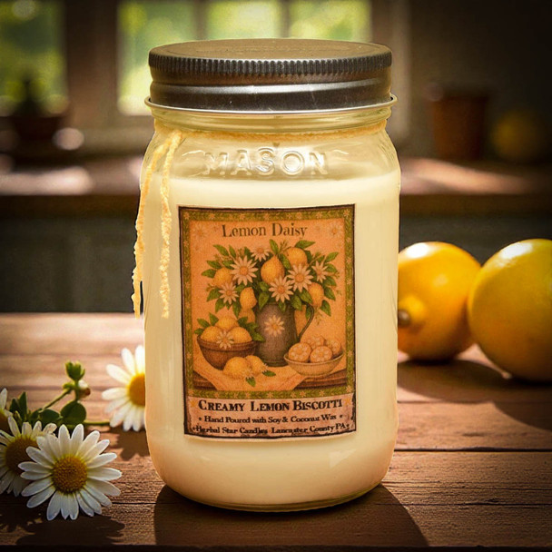Lemon Daisy Jar Candle - 16 oz