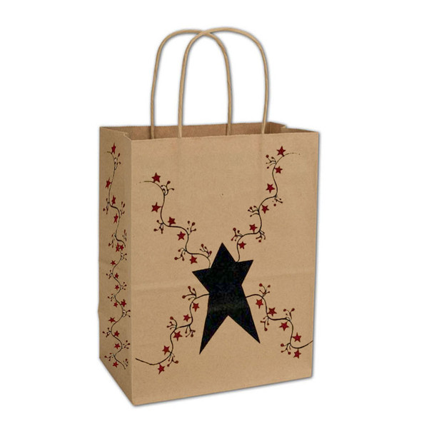 Med Paper Bag - Star/Berries