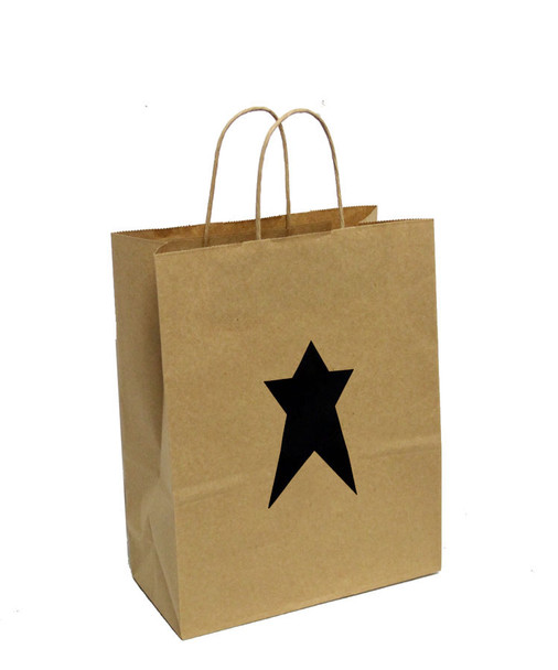 CS/250 Lg Paper Bag- Star/Blk