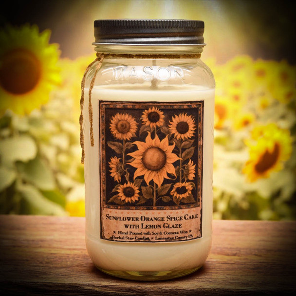 Sunflower Jar Candle- 24oz