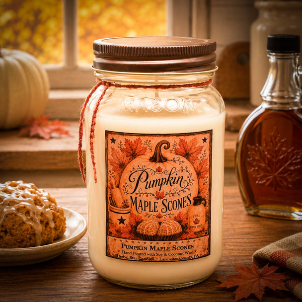 Pumpkin Maple Scones Jar Candle- 16oz