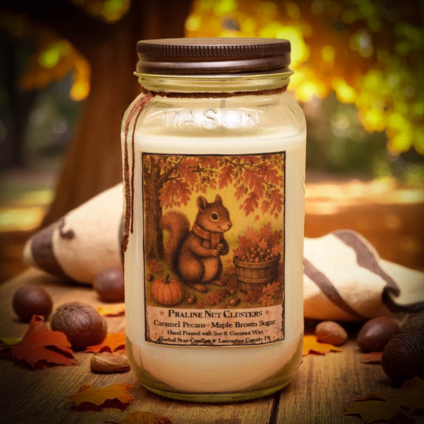 Praline Nut Cluster Jar Candle- 24oz