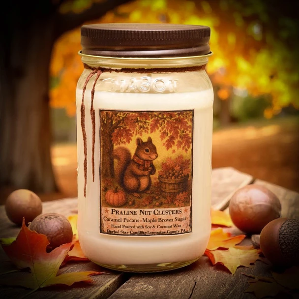 Praline Nut Cluster Jar Candle- 16oz
