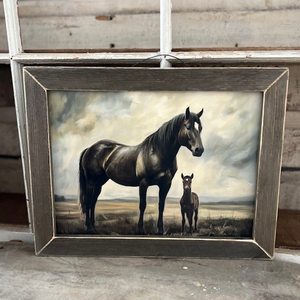 Mother And Baby Horse 12X16