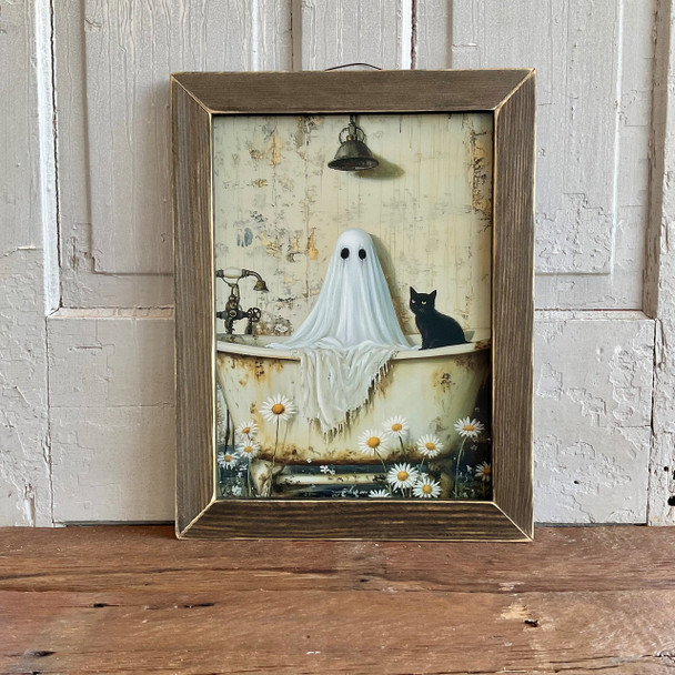 Floral Ghost Bathtub 12X16