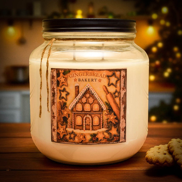 Homemade Gingerbread Jar Candle- 64oz