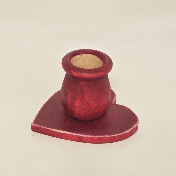 Heart Candle Cup- Red