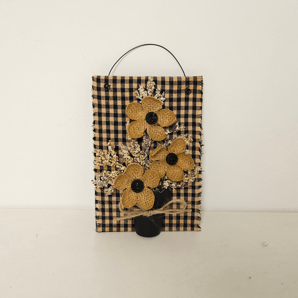 Flower Plaque- Black