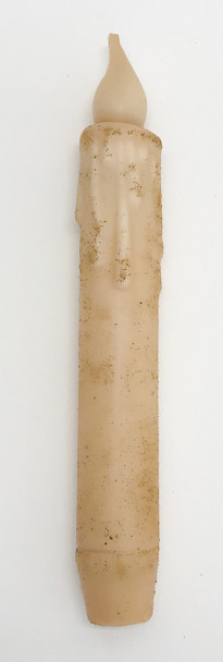 7" Cream Grungy LED Timer Taper