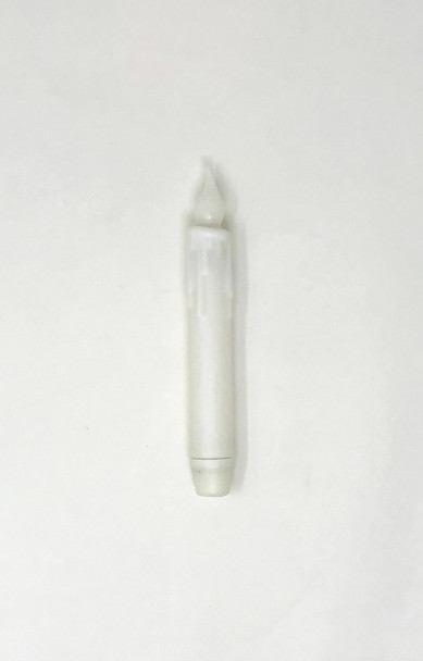 7" White Grungy LED Timer Taper