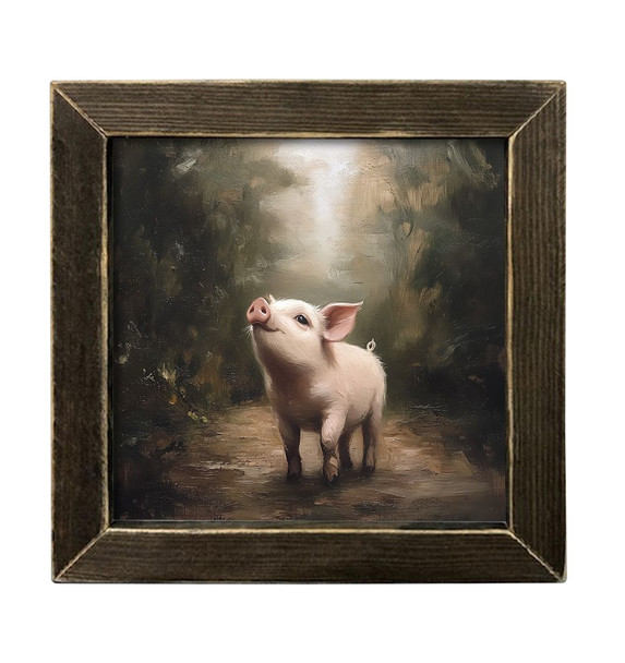 Cottagecore Pig 12x12