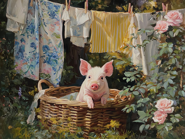 Farmhouse Wash Line 12x16