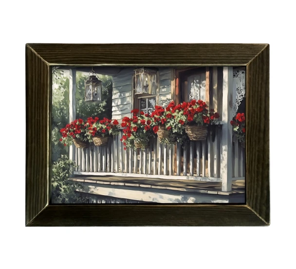 Summer Geraniums 12x16