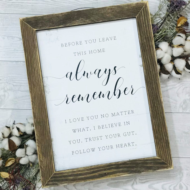 ALWAYS REMEMBER 12X16