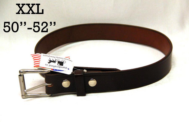 1 1/2" Plain Work Belt XXL Brown