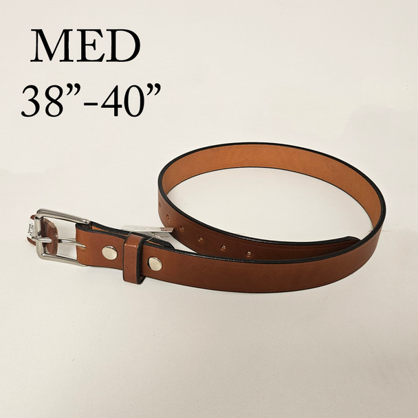 1 1/2 Plain Work Belt Medium- Chestnut