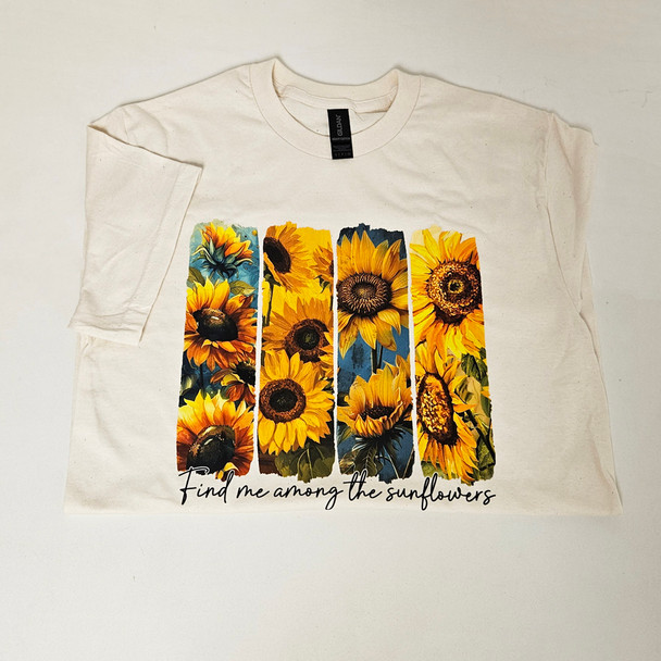 Among The Sunflowers Large T-Shirt
