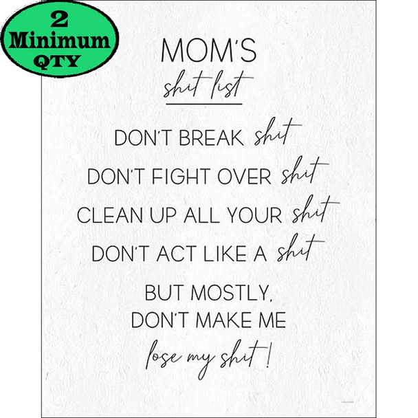 MOMS LIST 12X16