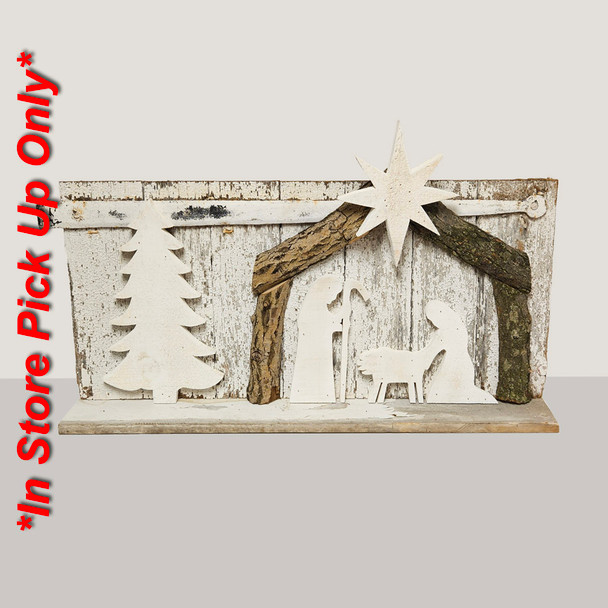 Large White Nativity Scene