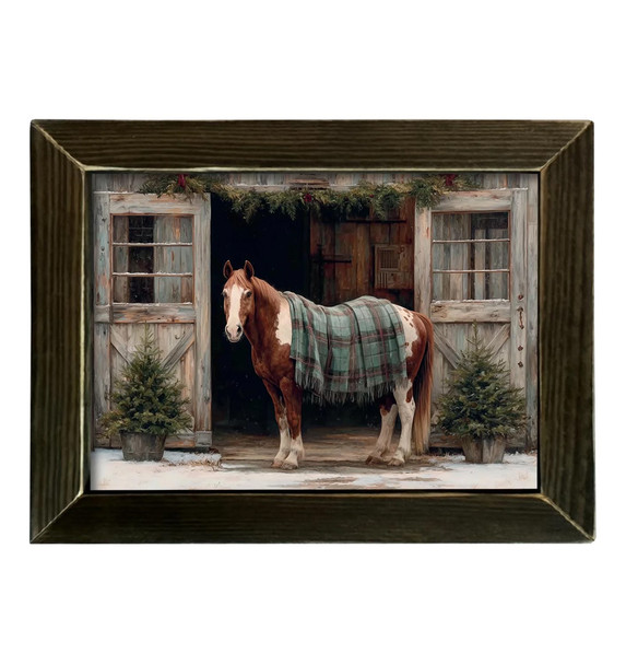 Winter Painted Horse 12x16