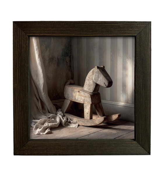 Vintage Rocking Horse 12x12