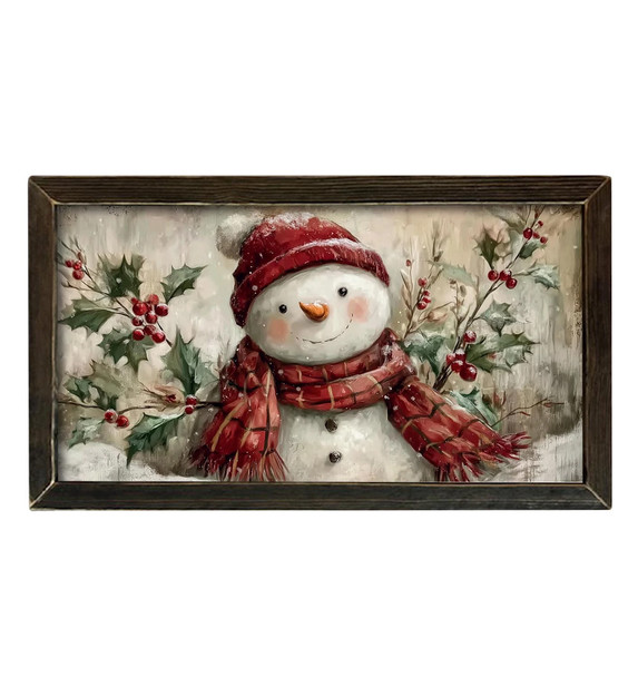 Holly Snowman 16x30