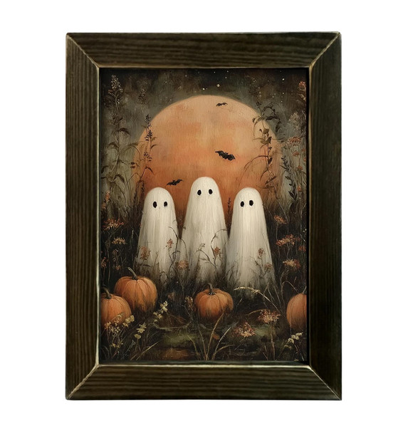 Full Moon Ghosts 12x16