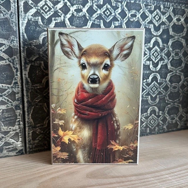 Fall Deer 4X6 Block