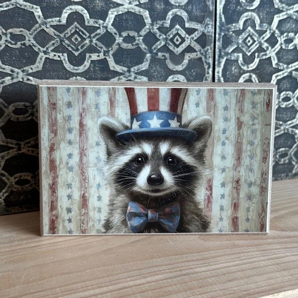 American Raccoon 4X6 Block