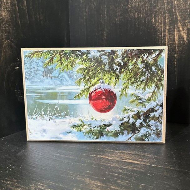 The Lone Red Ornament Block