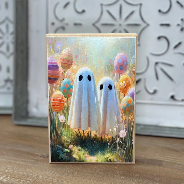 Two Easter Egg Ghosts Block