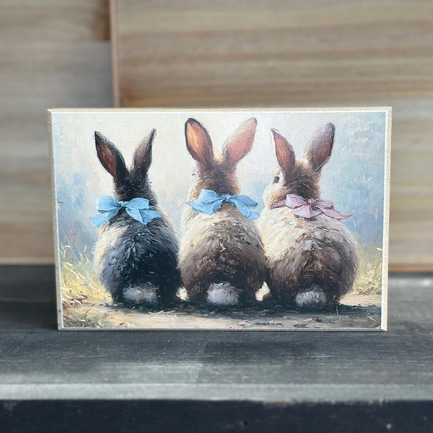 Three Bunny Babies Block