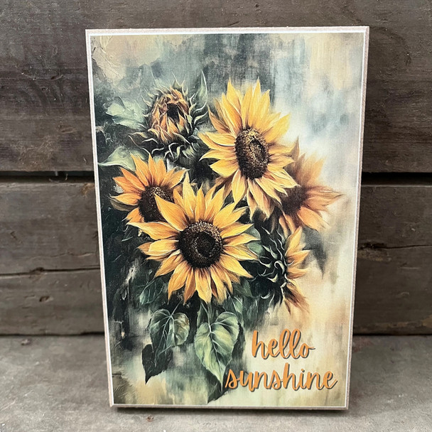 HELLO SUNSHINE 4X6 BLOCK