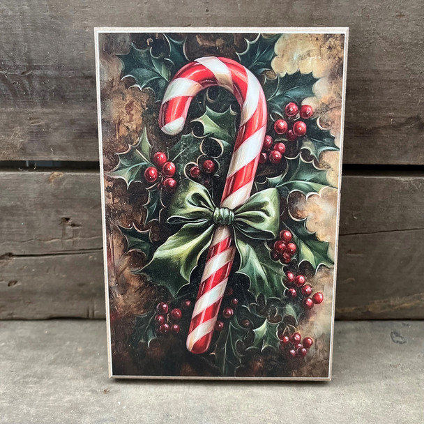 CANDY CANE 4X6 BLOCK