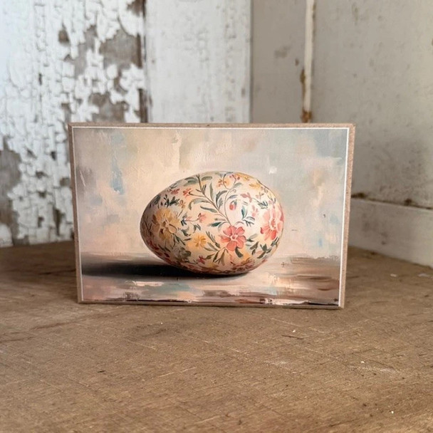 Vintage Painted Egg Block