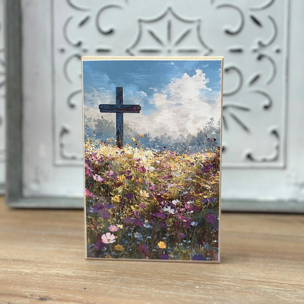 Cross in the Wildflowers Block