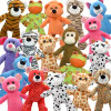 Bulk Stuffed Animals Plush Toys - 12 Inches, Wholesale for Party Favors, Treasure Box Toys, Claw Machine Toys, Kids Prizes, GiveAways for Events, Classroom Prizes and Carnival Prizes