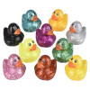 Rubber Duckies 1.5" Glitter Duckling Bulk 500 Pieces Ten Assorted Colors Carnival Games Party Favor Toys