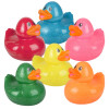 Rubber Duckies 6" Glitter Collectible Bulk 48 Pieces Six Assorted Colors Red Blue Pink Green Yellow Orange Carnival Prizes Party Décor
